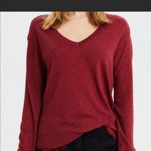 AE soft & sexy plush maroon sweater
